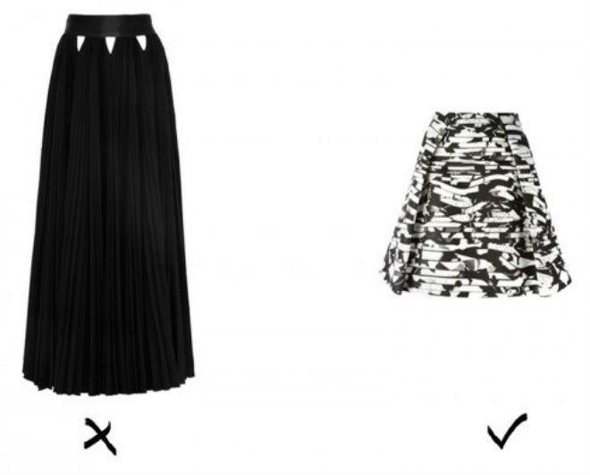 6. Chọn váy: Cô nàng dáng thấp sẽ càng tròn trịa và bé nhỏ hơn nếu mặc váy maxi. Hãy chọn váy midi hoặc váy bút chì và độ dài không qua đầu gối.