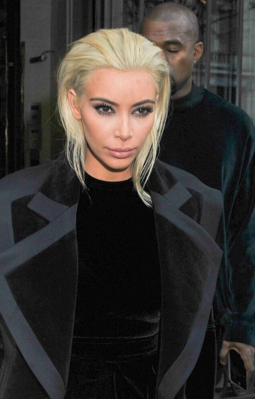 Kim Kardashian during Paris Fashion Week, February 2015