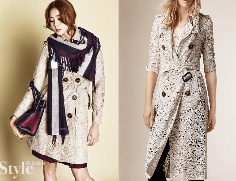  Kim Min Hee Burberry Book Cover Print Trench Coat ($3,995