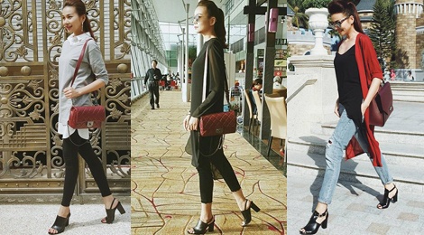 Kieu giay Thanh Hang dien vai nam chua chan hinh anh