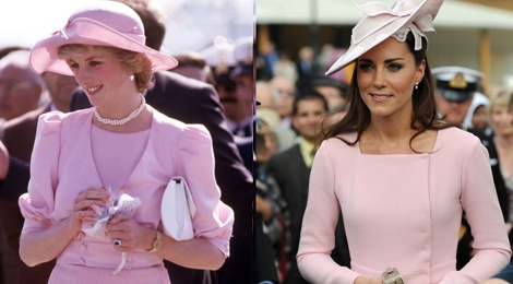Hinh anh giong nhau cua cong nuong Diana va Kate Middleton hinh anh