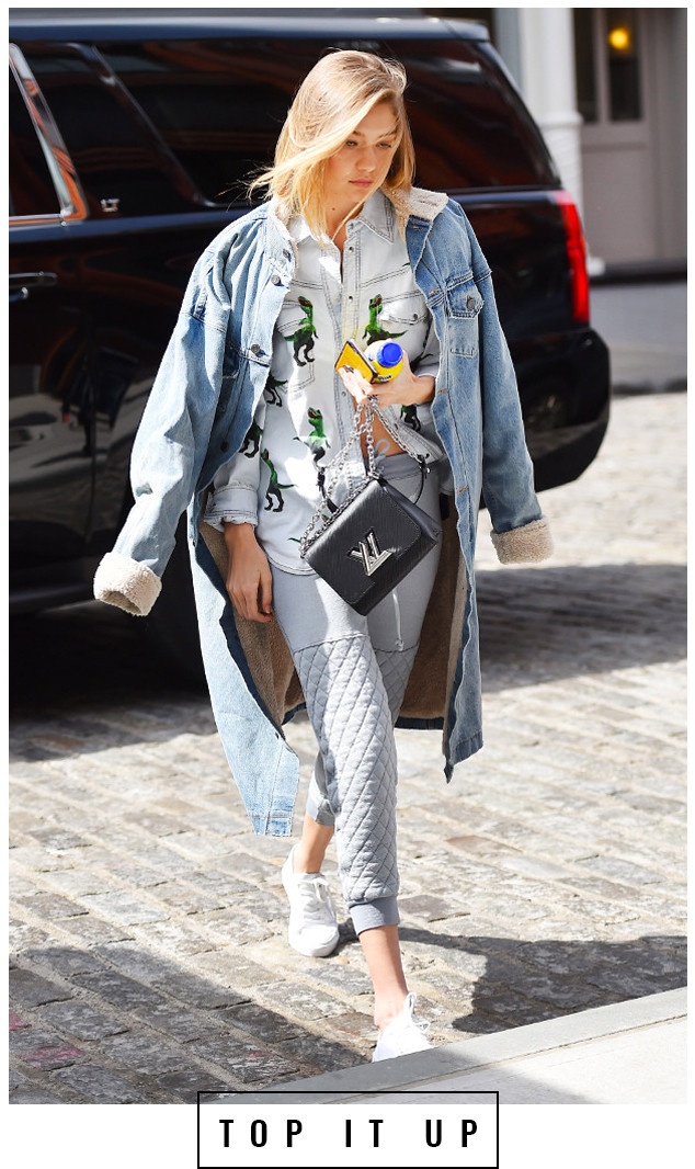 Gigi Hadid diện áo khoác denim sành điệu ảnh 1 Gigi Hadid dien ao khoac denim sanh dieu anh 1