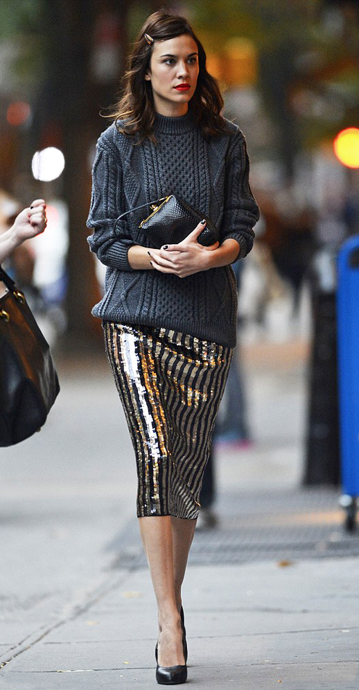 Sao ngoại diện áo len và chân váy ảnh 7 Sao ngoai dien ao len va chan vay anh 7