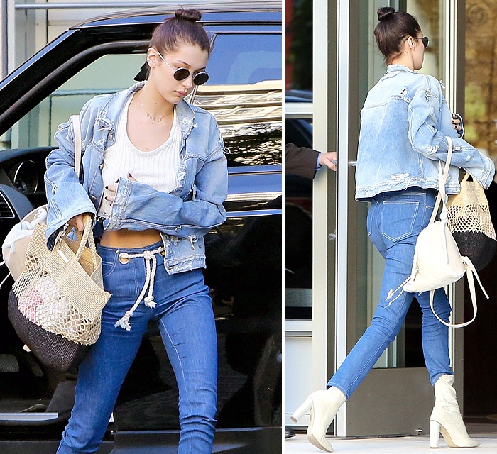 Bella Hadid diện denim on denim ảnh 9 Bella Hadid dien denim on denim anh 9