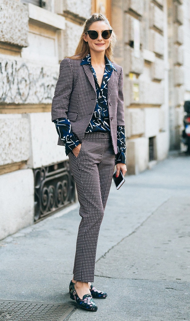 Olivia Palermo diện giày bệt thêu hoa ảnh 1 Olivia Palermo dien giay bet theu hoa anh 1