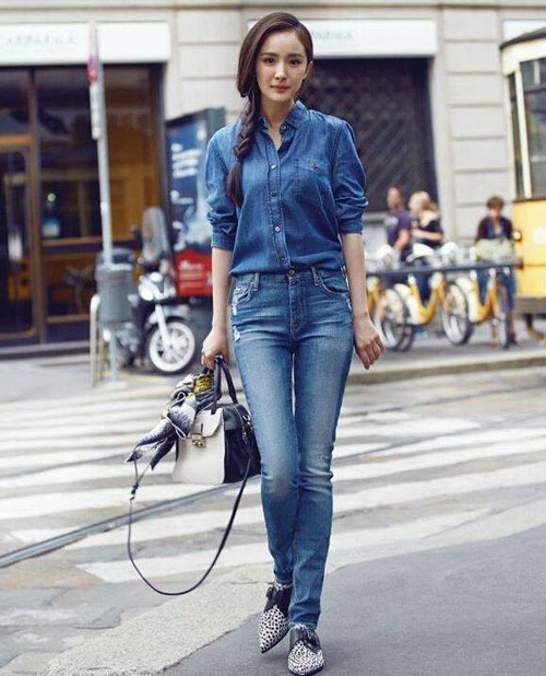 Duong Mich dien ao so mi anh 6