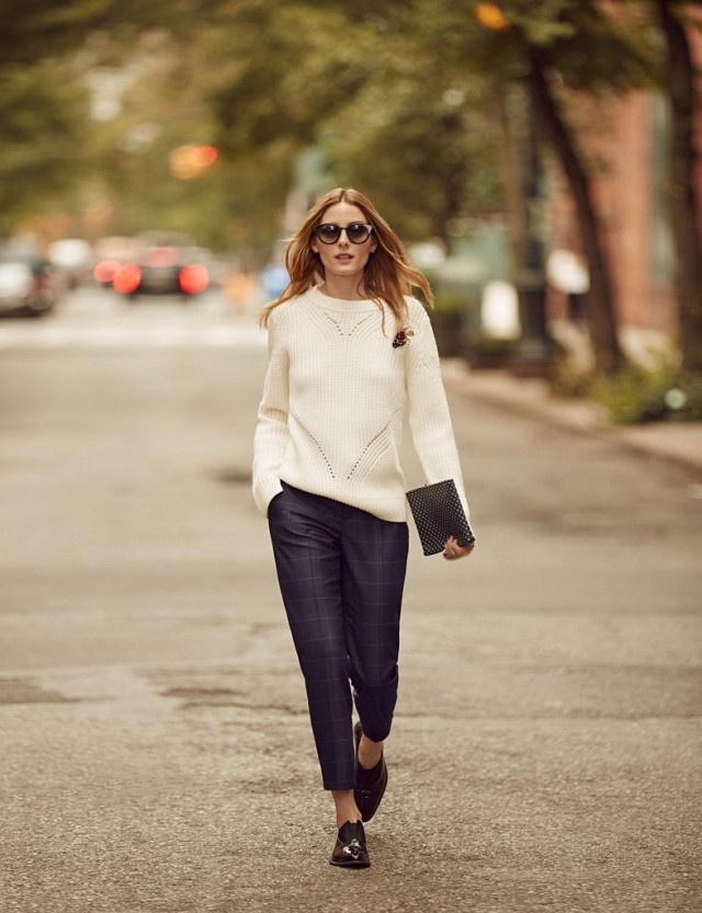 Olivia Palermo mặc quần âu công sở ảnh 1 Olivia Palermo mac quan au cong so anh 1