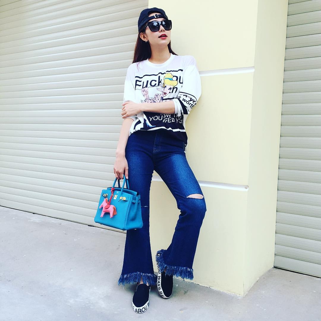 minh hằng mix quần jeans xé gấu ảnh 7 minh hang mix quan jeans xe gau anh 7