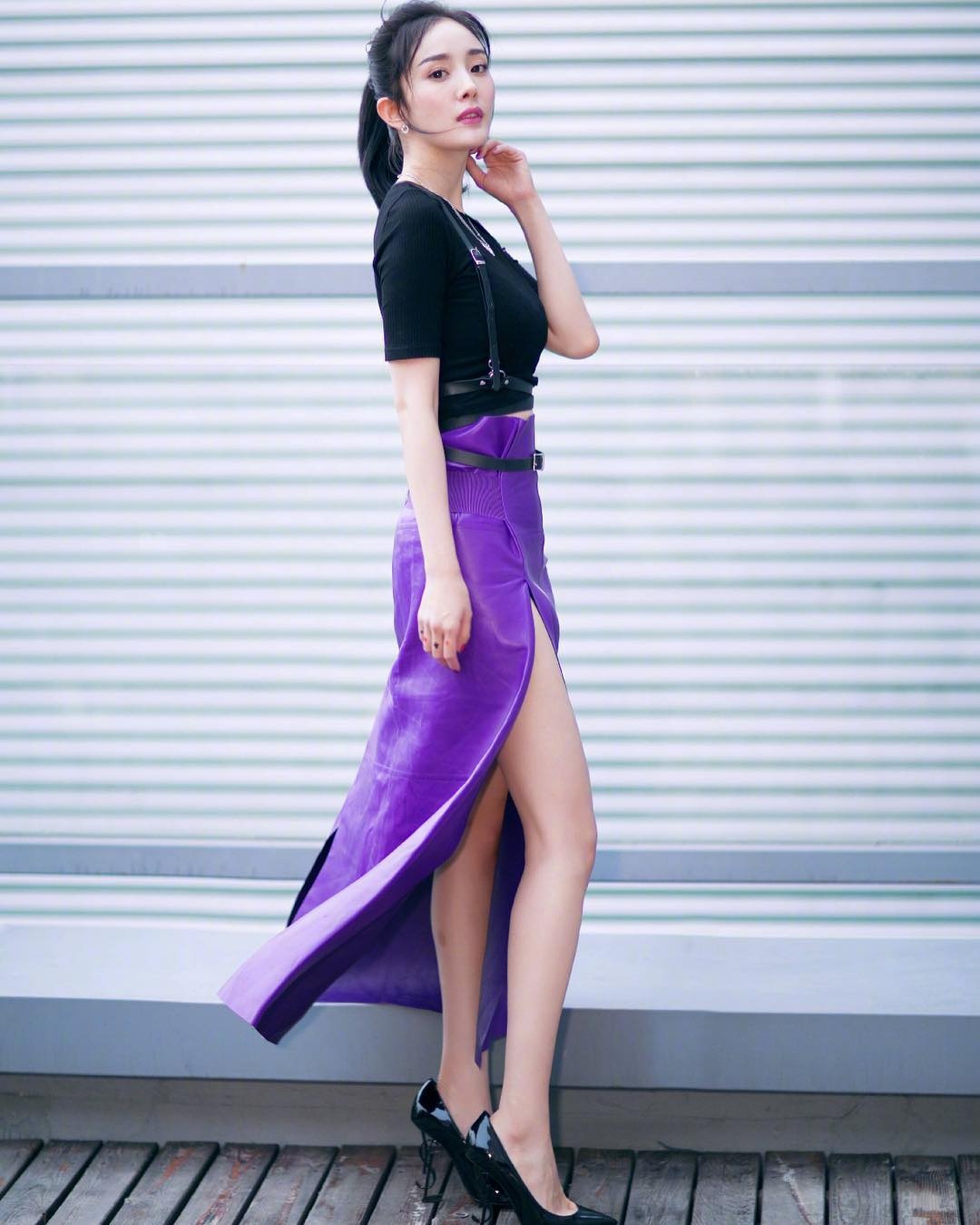 Dương Mịch gợi ý cách mặc chân váy ảnh 1 Duong Mich goi y cach mac chan vay anh 1