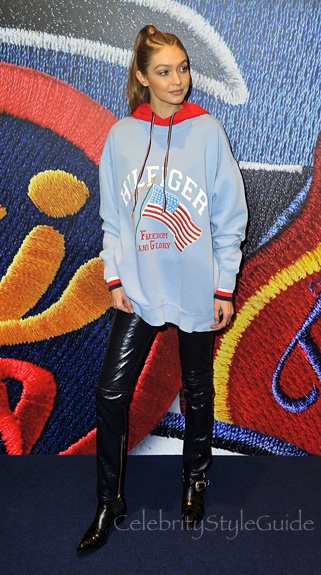 Gigi Hadid phối đồ với áo hoodie ảnh 10 Gigi Hadid phoi do voi ao hoodie anh 10