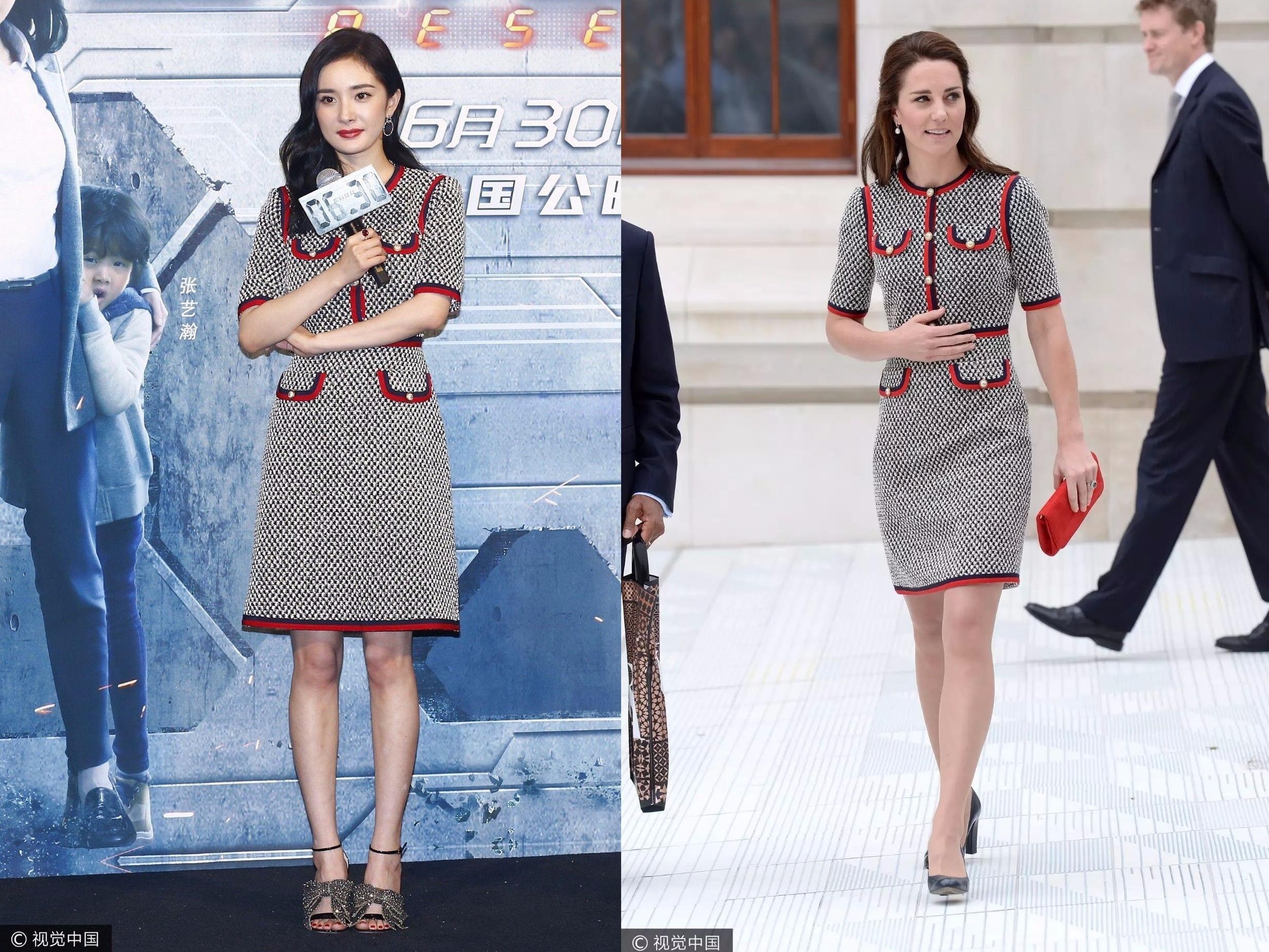 Duong Mich dung hang cong nuong Anh: Ai mac dep hon? hinh anh