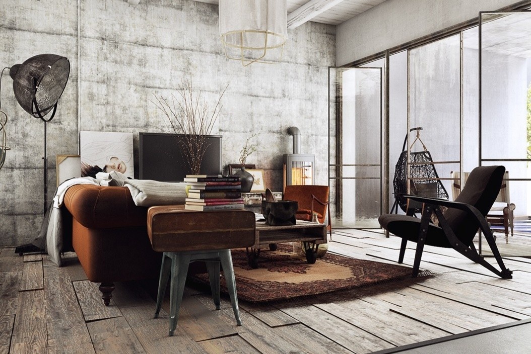 4 buoc trang tri nha cua theo phong cach Industrial hinh anh