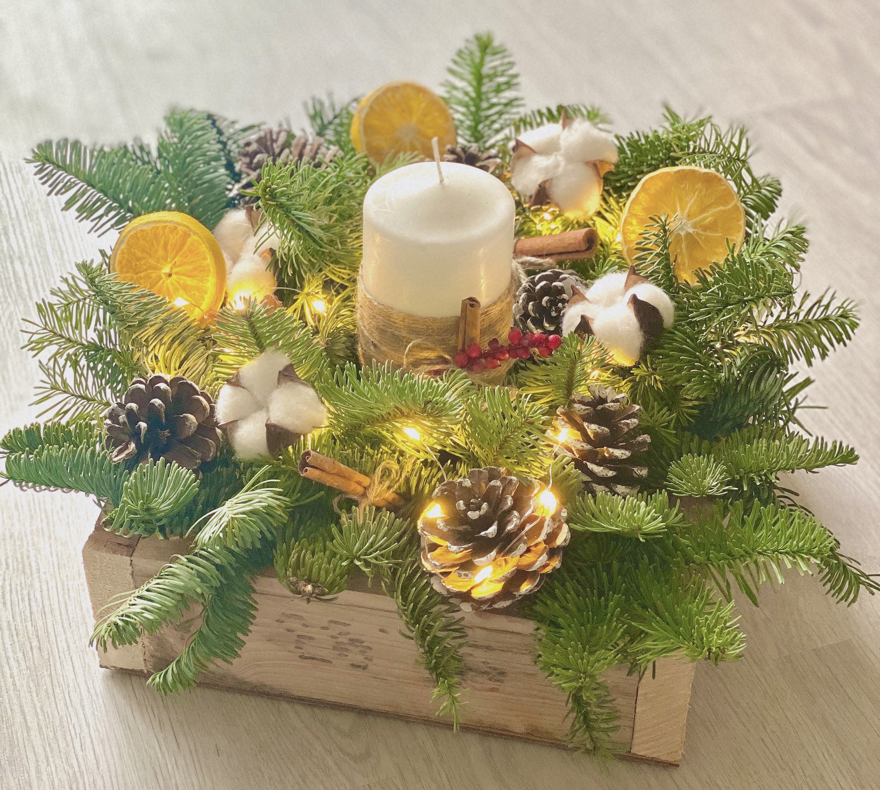 tu lam table centrepiece,  lam table centrepiece cho giang sinh anh 4