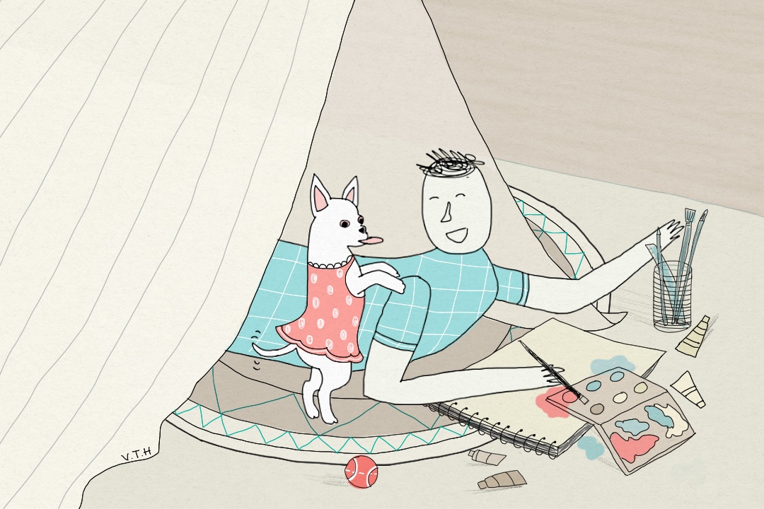 Anh hang xom giup toi cham soc cun cung trong thoi gian vang nha hinh anh