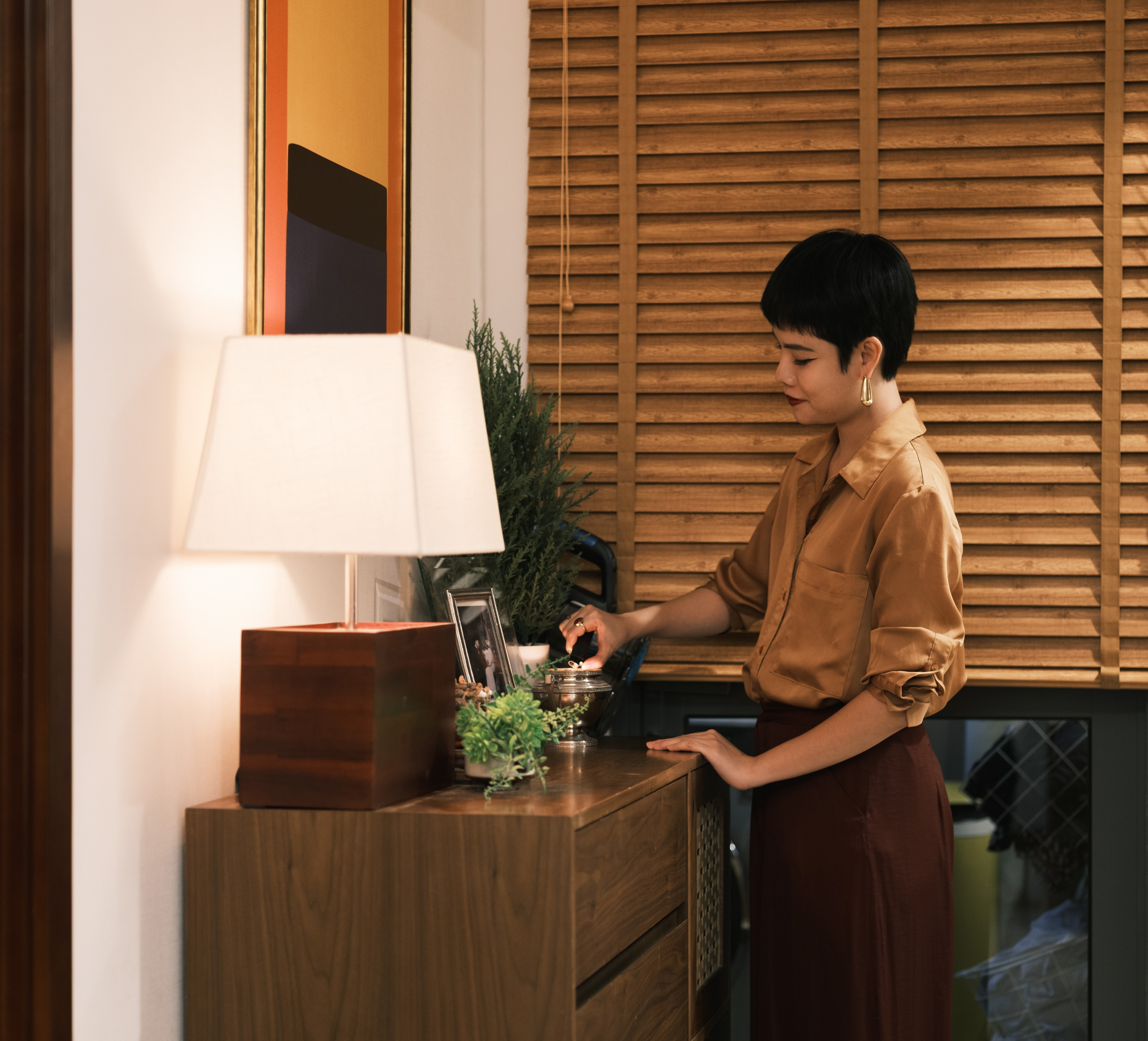 3 nguyen tac vang trong viec trang tri,  3 nguyen tac vang trong viec trang tri can ho cho phu nu doc than,  trang tri can ho cho nu doc than,  can ho cho nu doc than anh 3