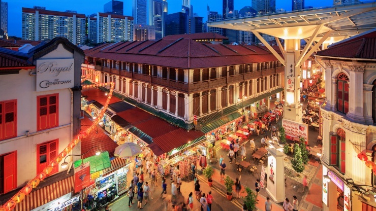 Ron rang khong khi don Tet Nguyen dan tai khu Chinatown o Singapore hinh anh