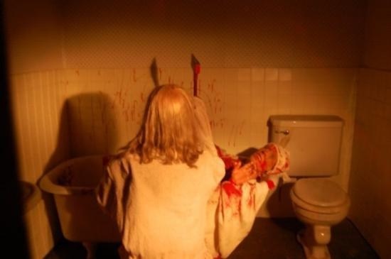 Bảo tàng sáp Frankenstein gồm rất nhiều quái vật, tượng sáp người bị giết, nhiều hoạt cảnh tra tấn dọc theo lối đi tối tăm như một mê cung.