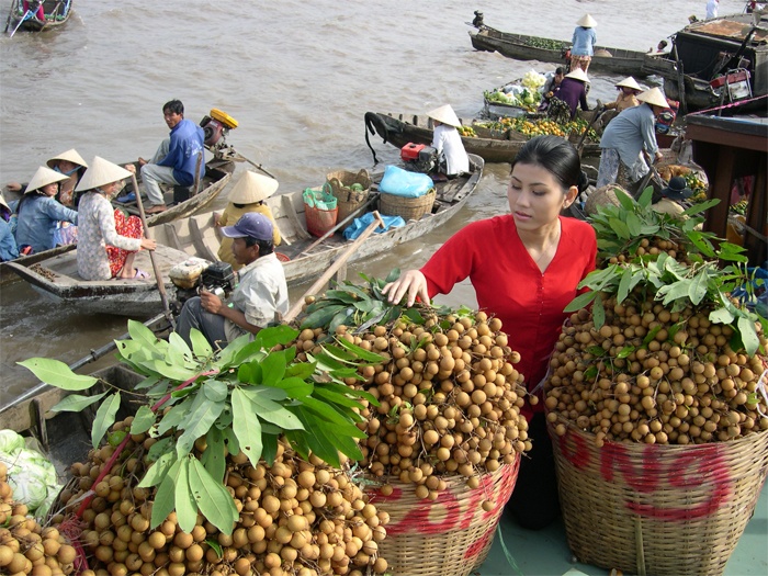 Chợ nổi Cái Răng. Ảnh dulich24h