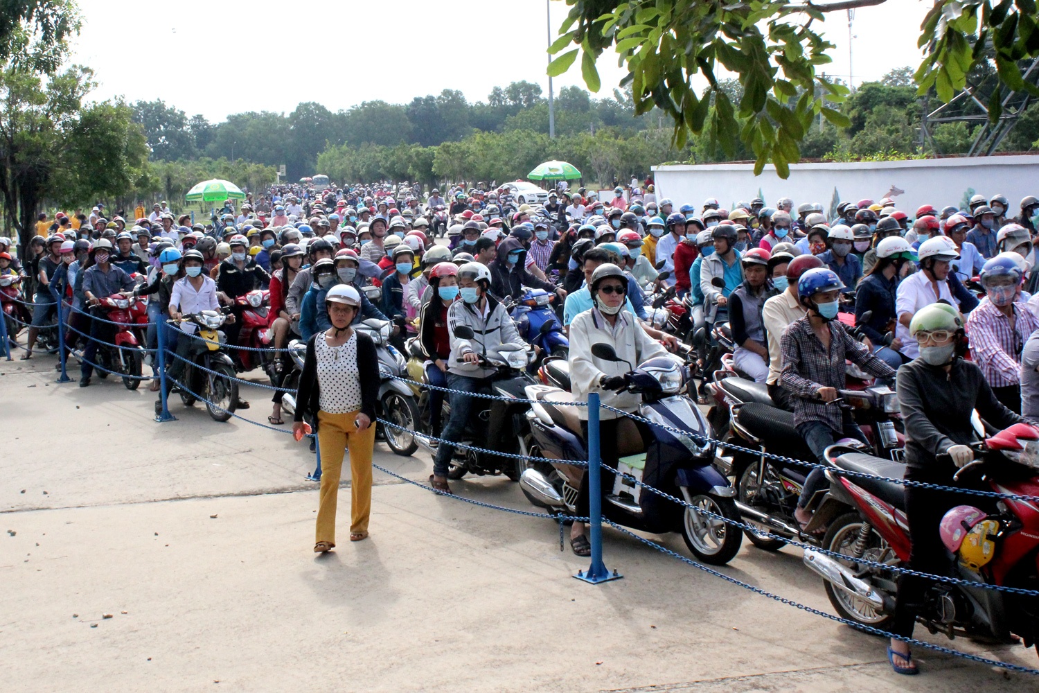 Hang nghin nguoi chen nhau ngay Dai Nam mien phi ve hinh anh