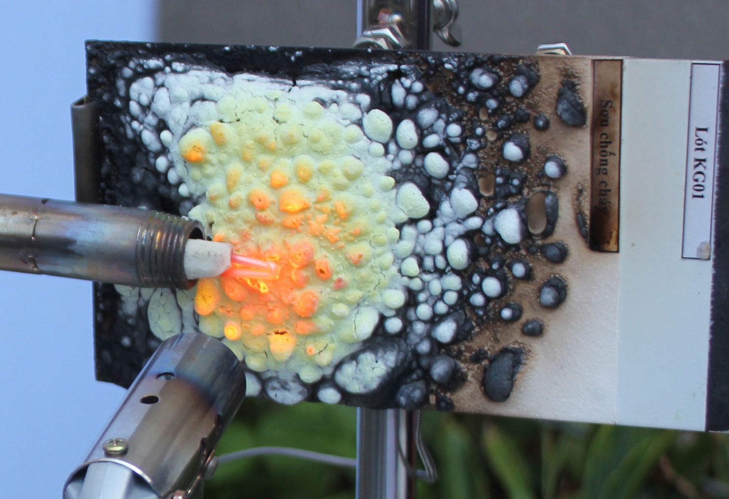 Viet Nam san xuat son chong chay, chong dan lam tu vo trau hinh anh