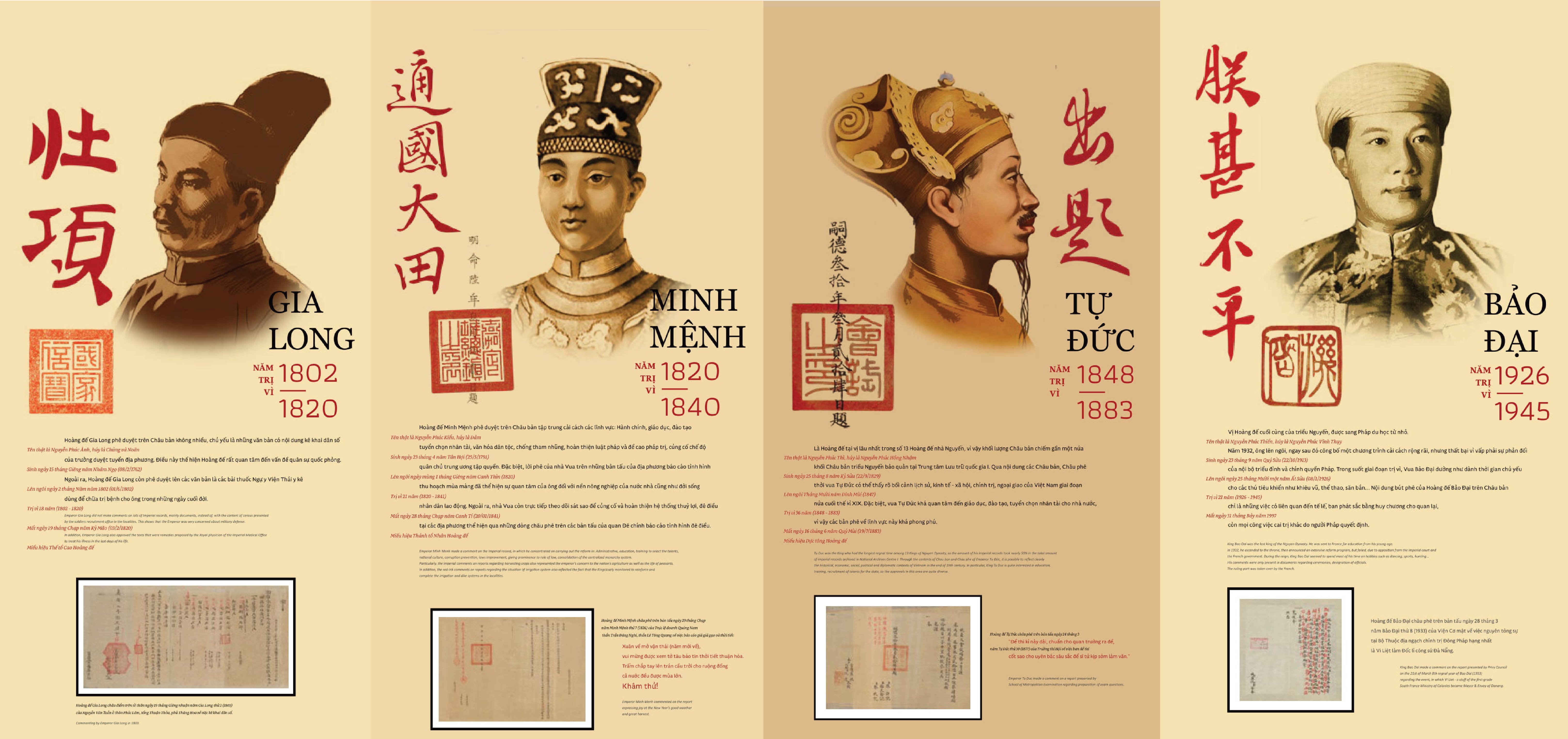 Chiem nguong hon 100 buc thu phap cua 10 vi vua trieu Nguyen hinh anh