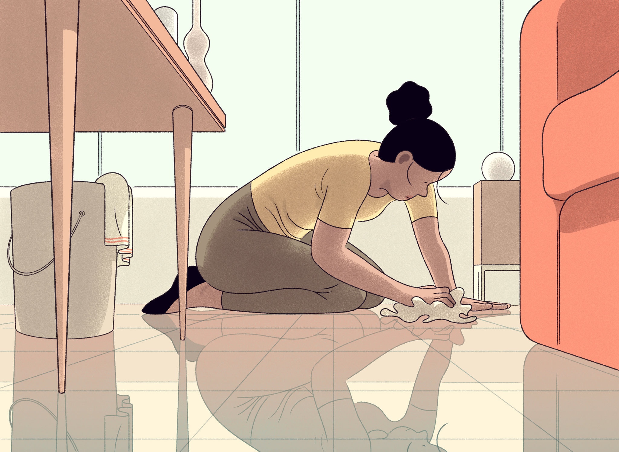 Nghe giup viec qua goc nhin cua nguoi me don than o My hinh anh