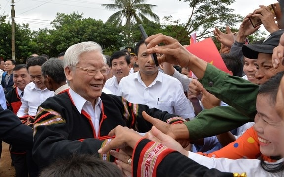 Su kinh trong cua nguoi dan doi voi TBT Nguyen Phu Trong hinh anh