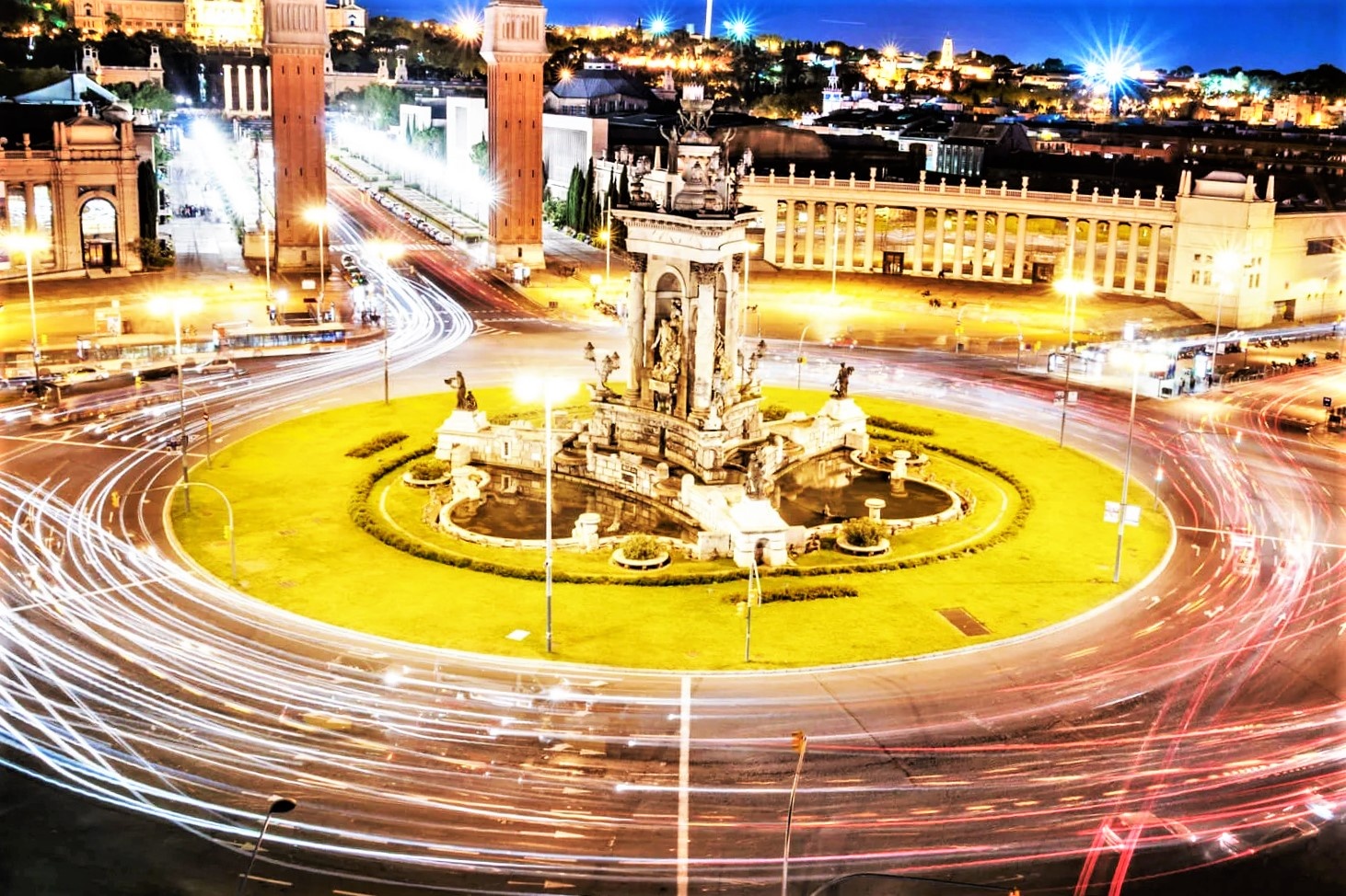 Barcelona cam oto cu vao trung tam thanh pho hinh anh