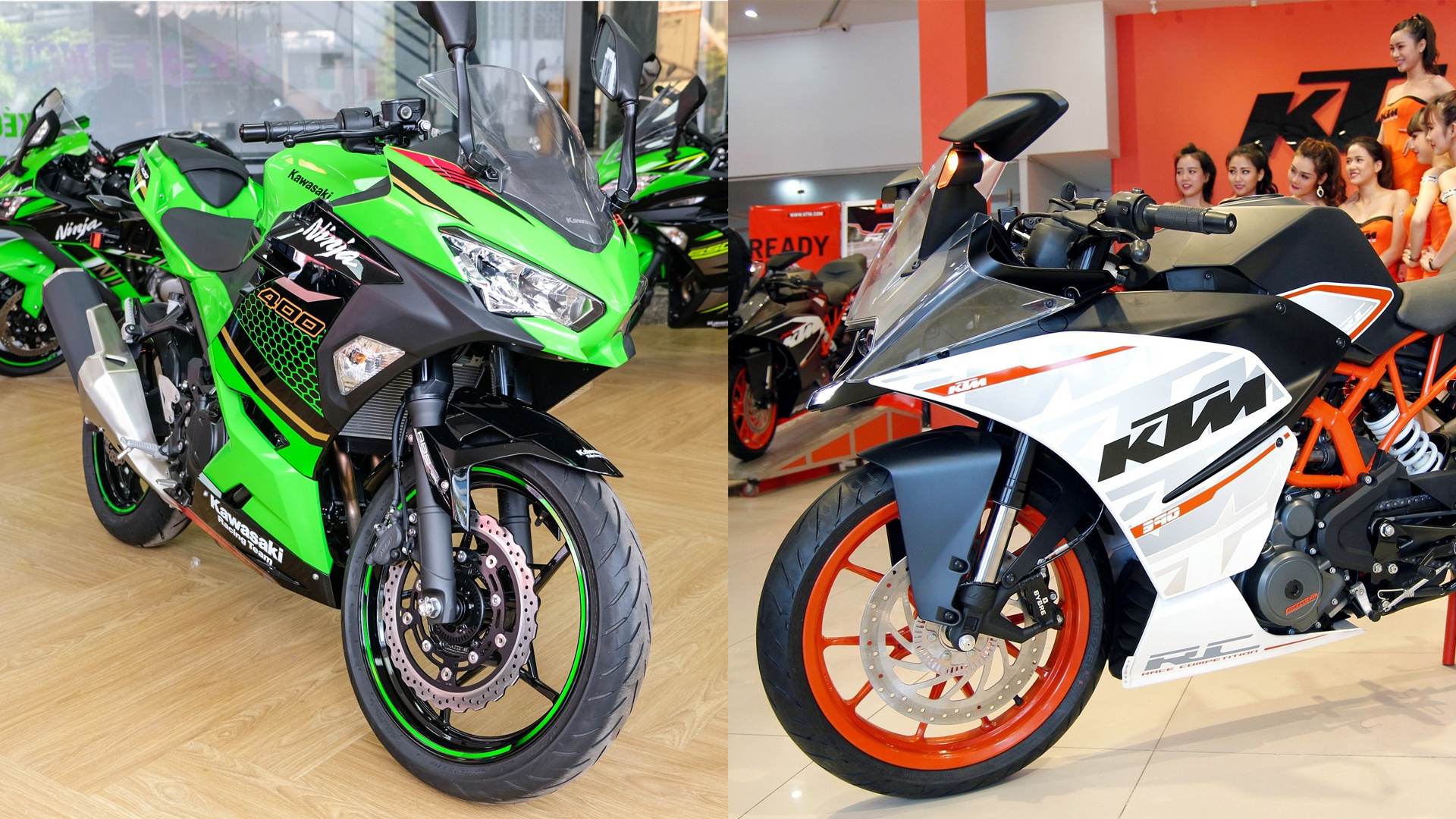 Mua sportbike 400 cc - chon Kawasaki Ninja 400 hay KTM RC 390? hinh anh