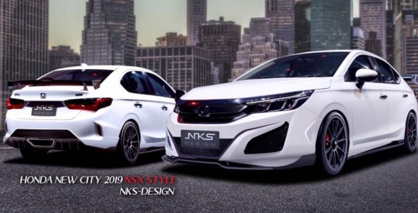 Honda City voi ban do bien thanh Civic Type R va NSX anh 1
