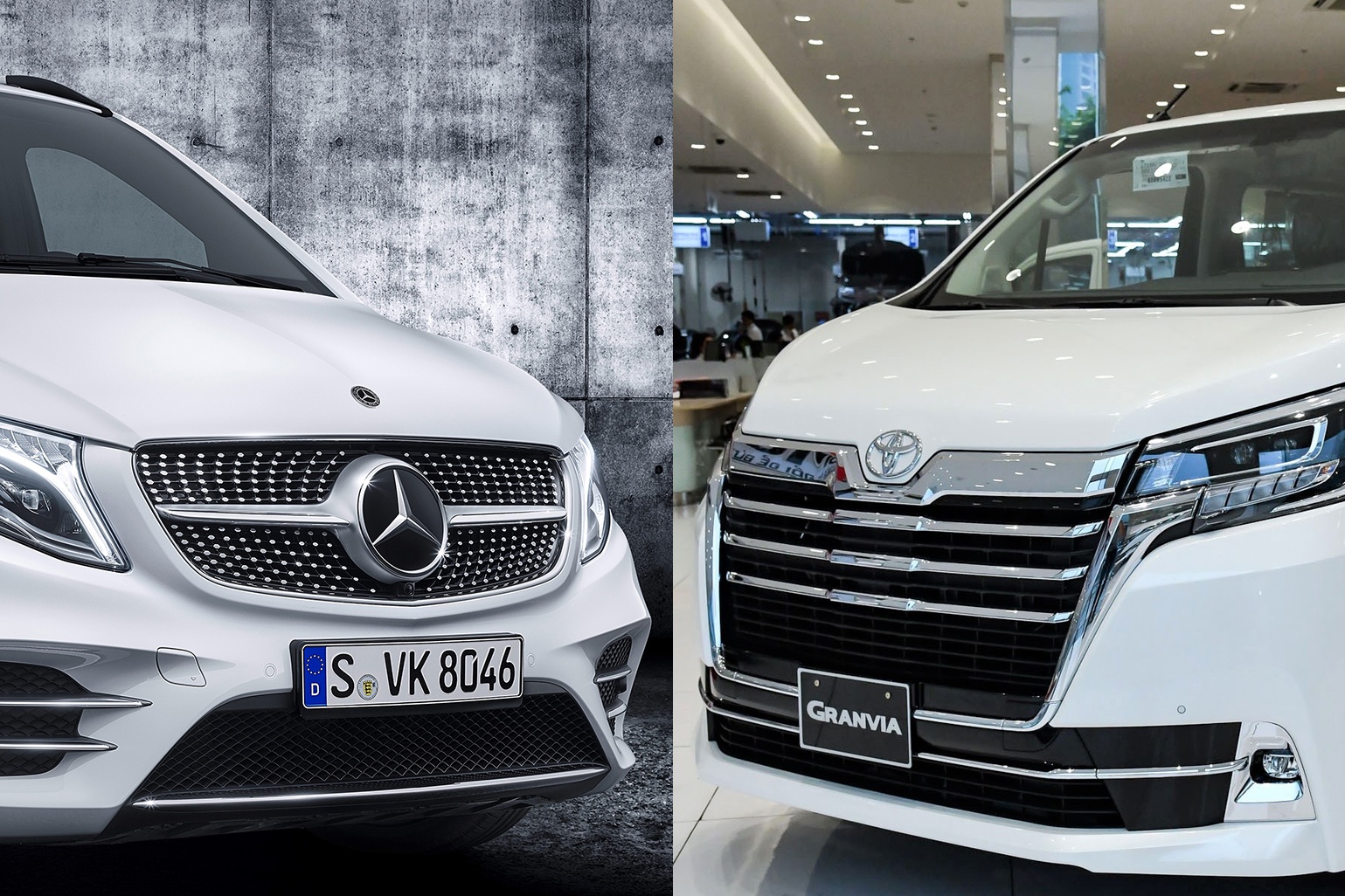 Mua MPV co lon cao cap chon Mercedes-Benz V-Class hay Toyota Granvia? hinh anh