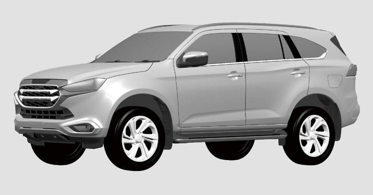 SUV Isuzu mu-X thế hệ mới bị lộ bản vẽ phác thảo ảnh 1 SUV Isuzu mu-X the he moi bi lo ban ve phac thao anh 1