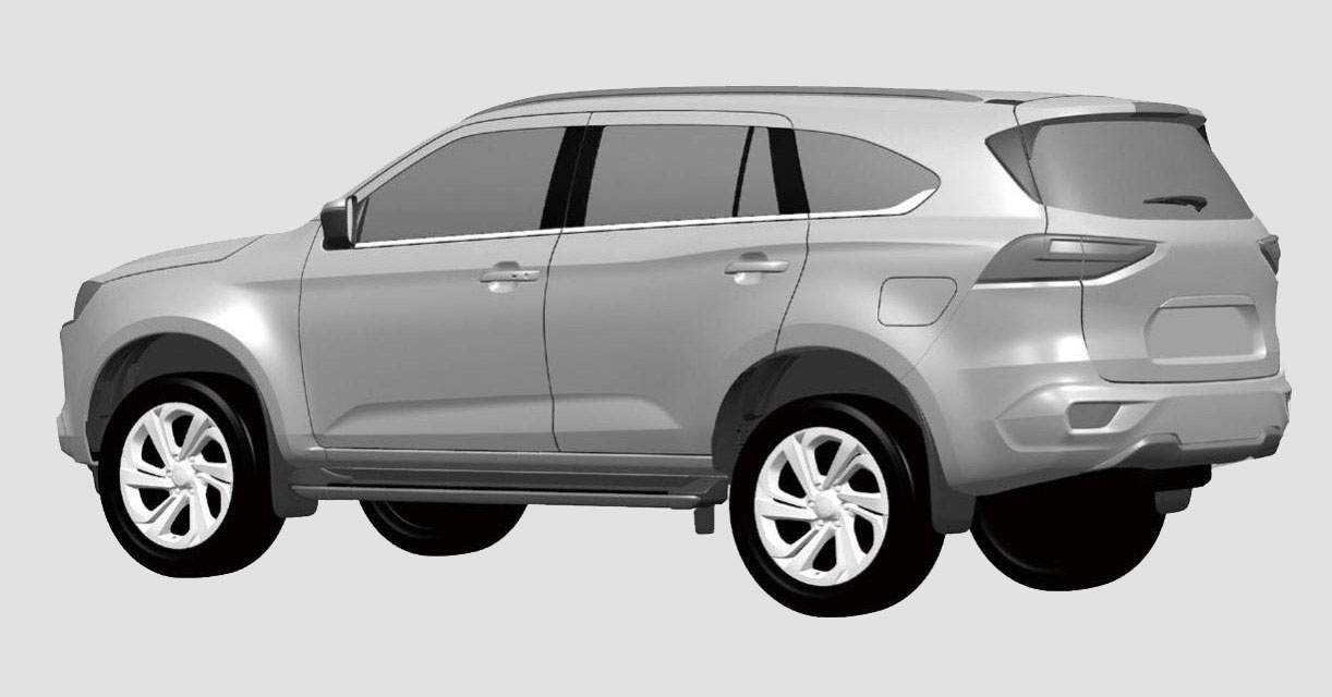 SUV Isuzu mu-X thế hệ mới bị lộ bản vẽ phác thảo ảnh 2 SUV Isuzu mu-X the he moi bi lo ban ve phac thao anh 2