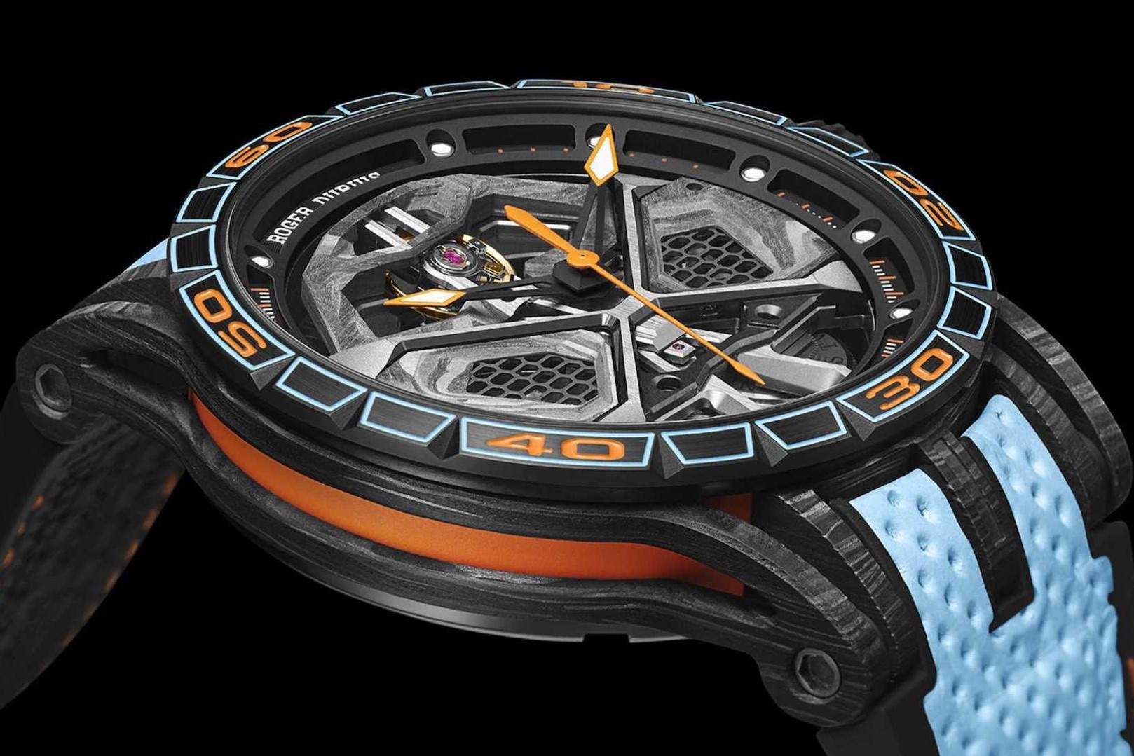 Chiec dong ho duoc lay cam hung tu sieu xe Lamborghini Huracan STO hinh anh