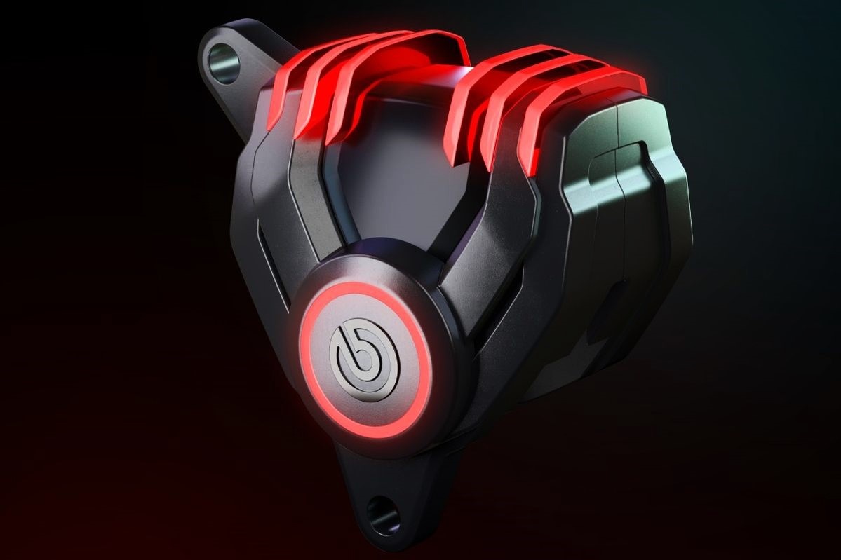 Kep phanh Brembo ket noi smartphone, co the doi mau theo y thich hinh anh