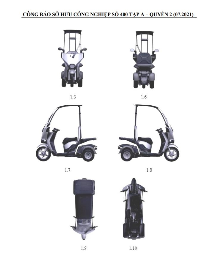 Honda dang ky ban quyen xe dien 3 banh anh 3