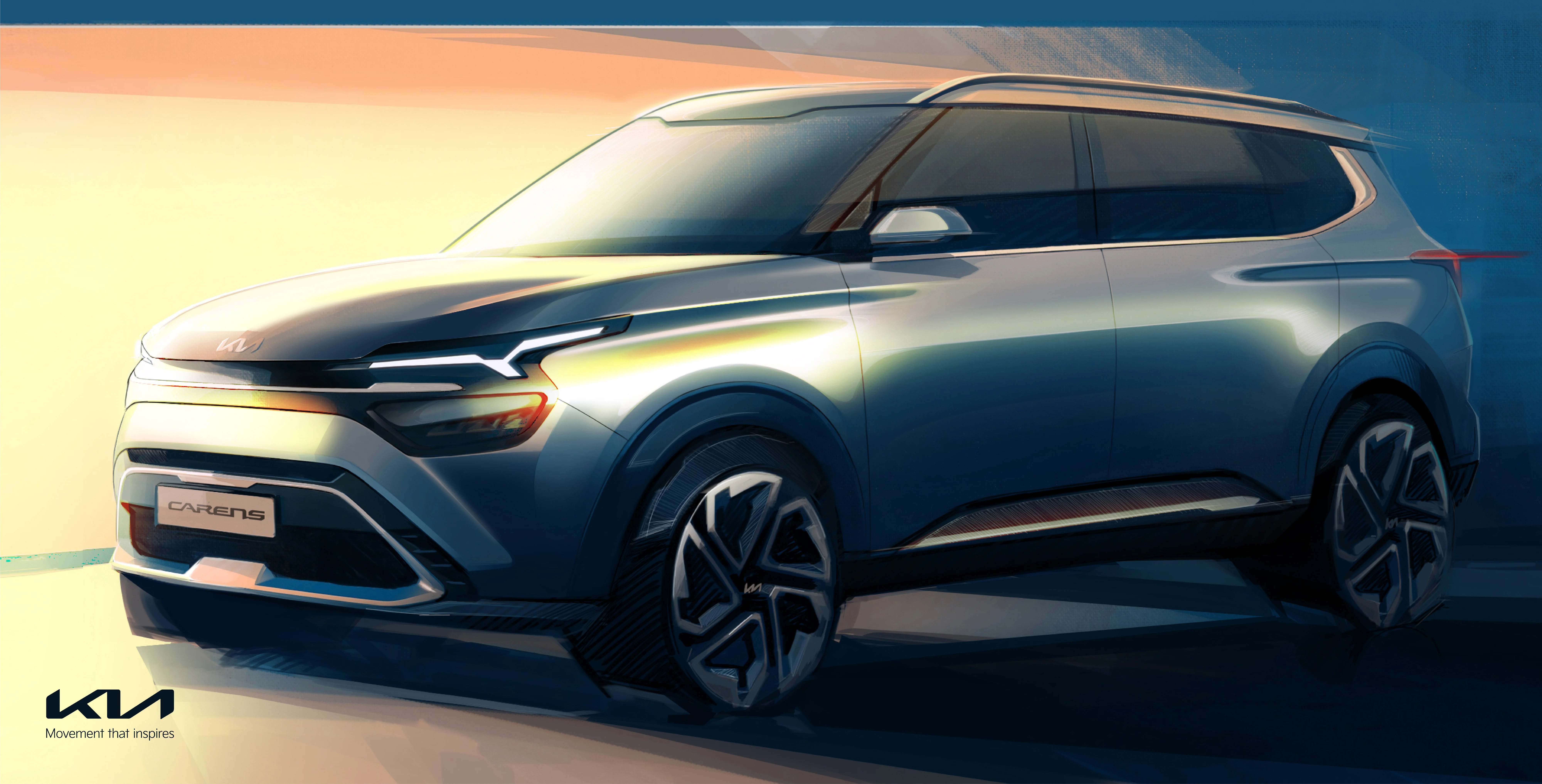 ảnh phác thảo Kia Rondo 2022 trước ngày ra mắt ảnh 1 anh phac thao Kia Rondo 2022 truoc ngay ra mat anh 1