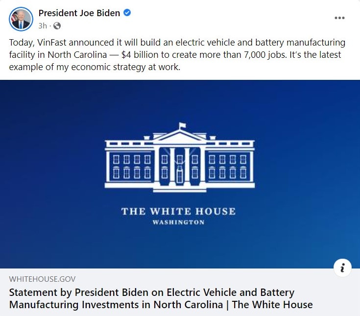 Biden nhac den VinFast va khoan dau tu 4 ty USD anh 1