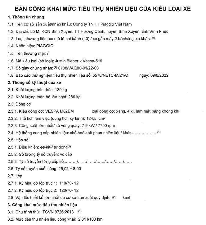 Vespa Sprint Justin Bieber duoc dang ky tai Viet Nam anh 1