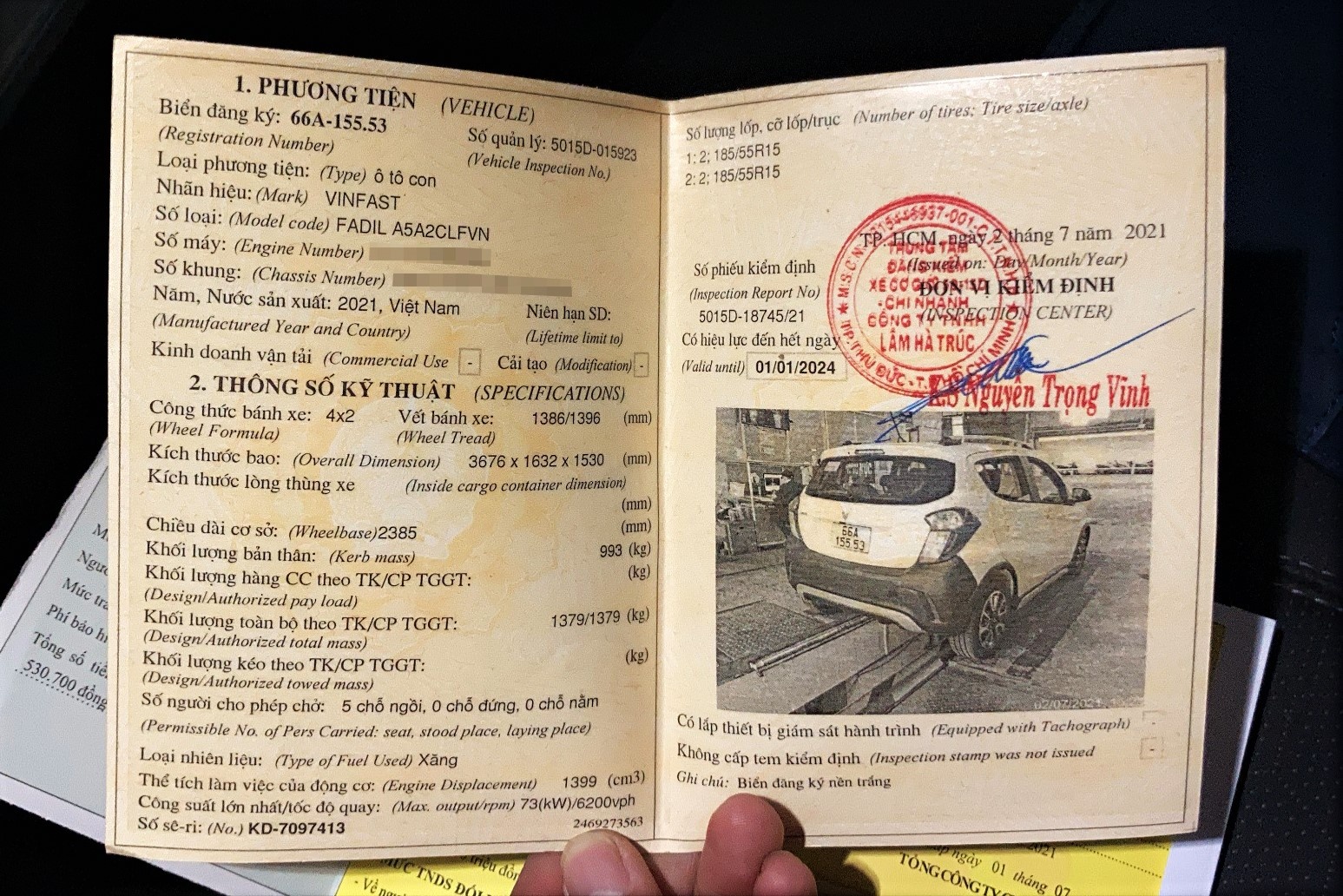 Giam phi cap giay chung nhan kiem dinh xe co gioi tu 1/8 hinh anh