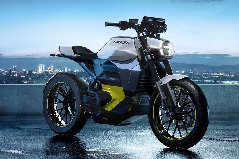 Xe may dien Can-Am co dong co dat giua hinh anh