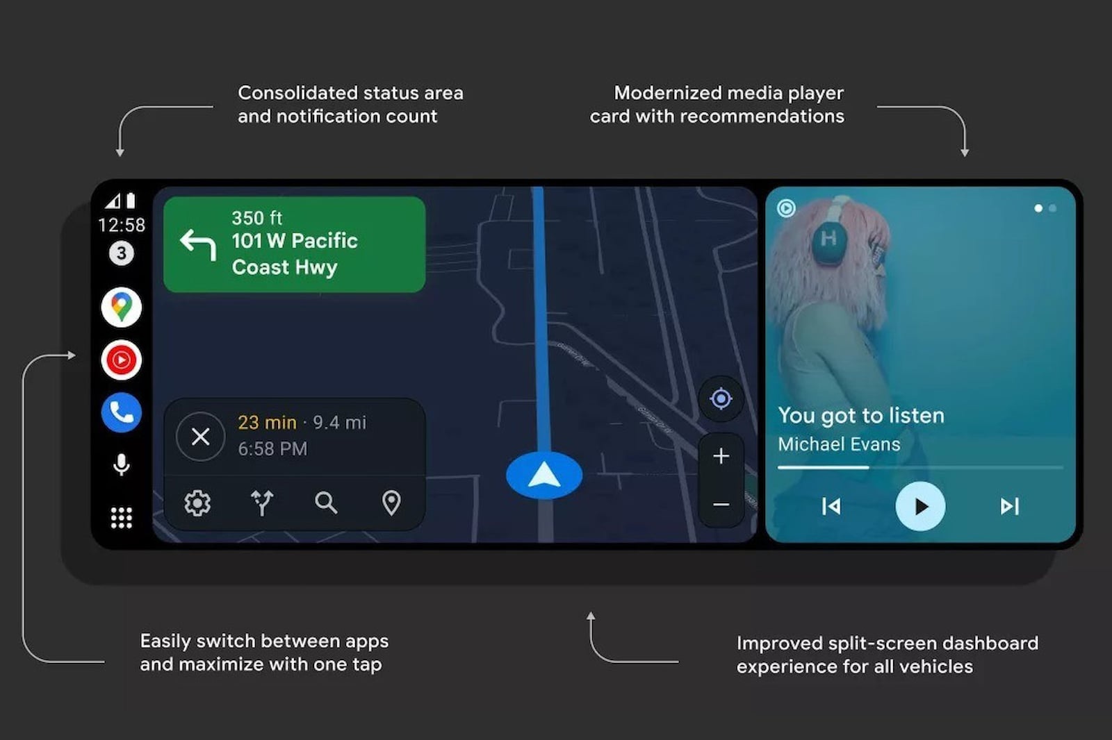 Android Auto moi giong CarPlay anh 1