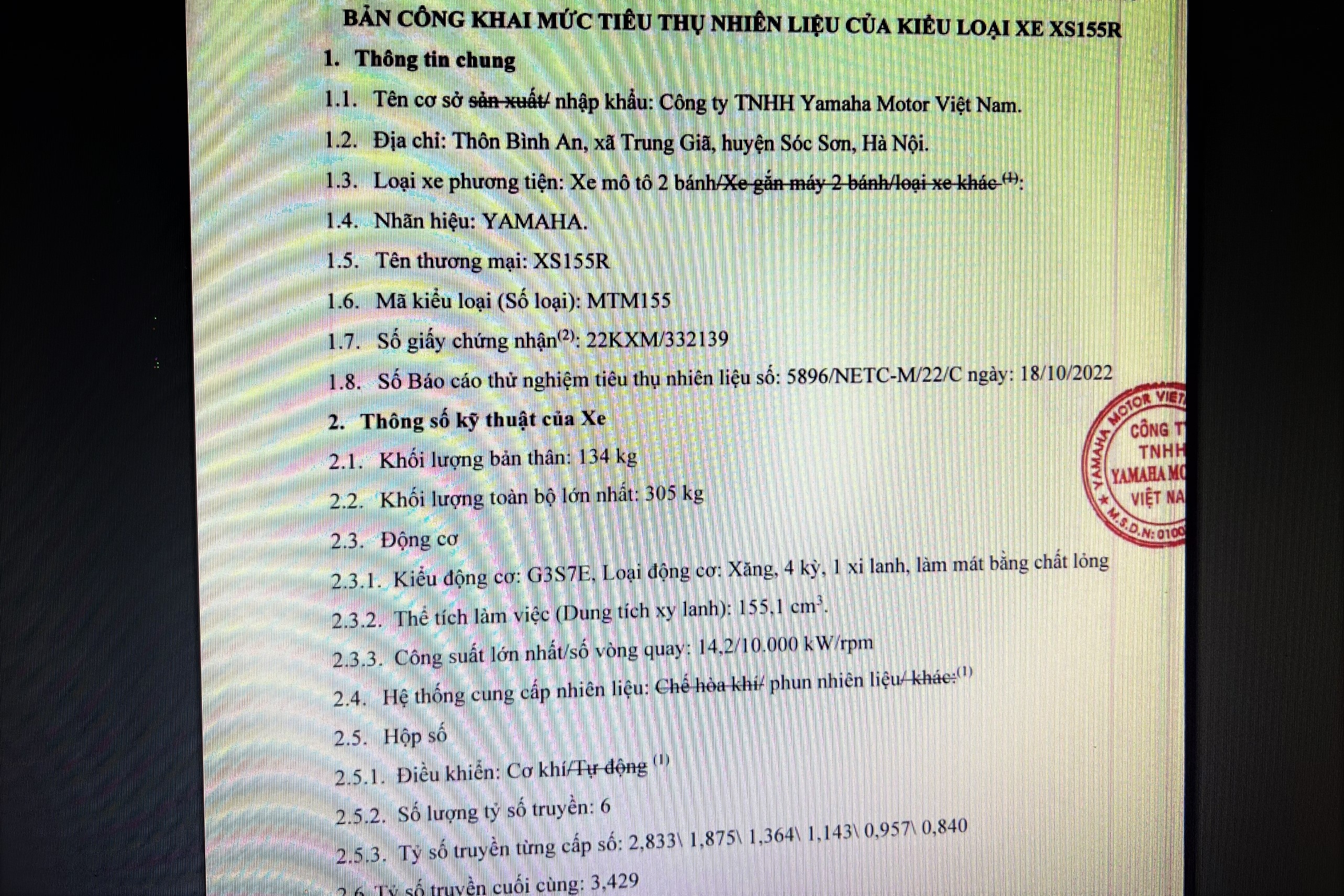 XSR 155 duoc dang ky anh 1