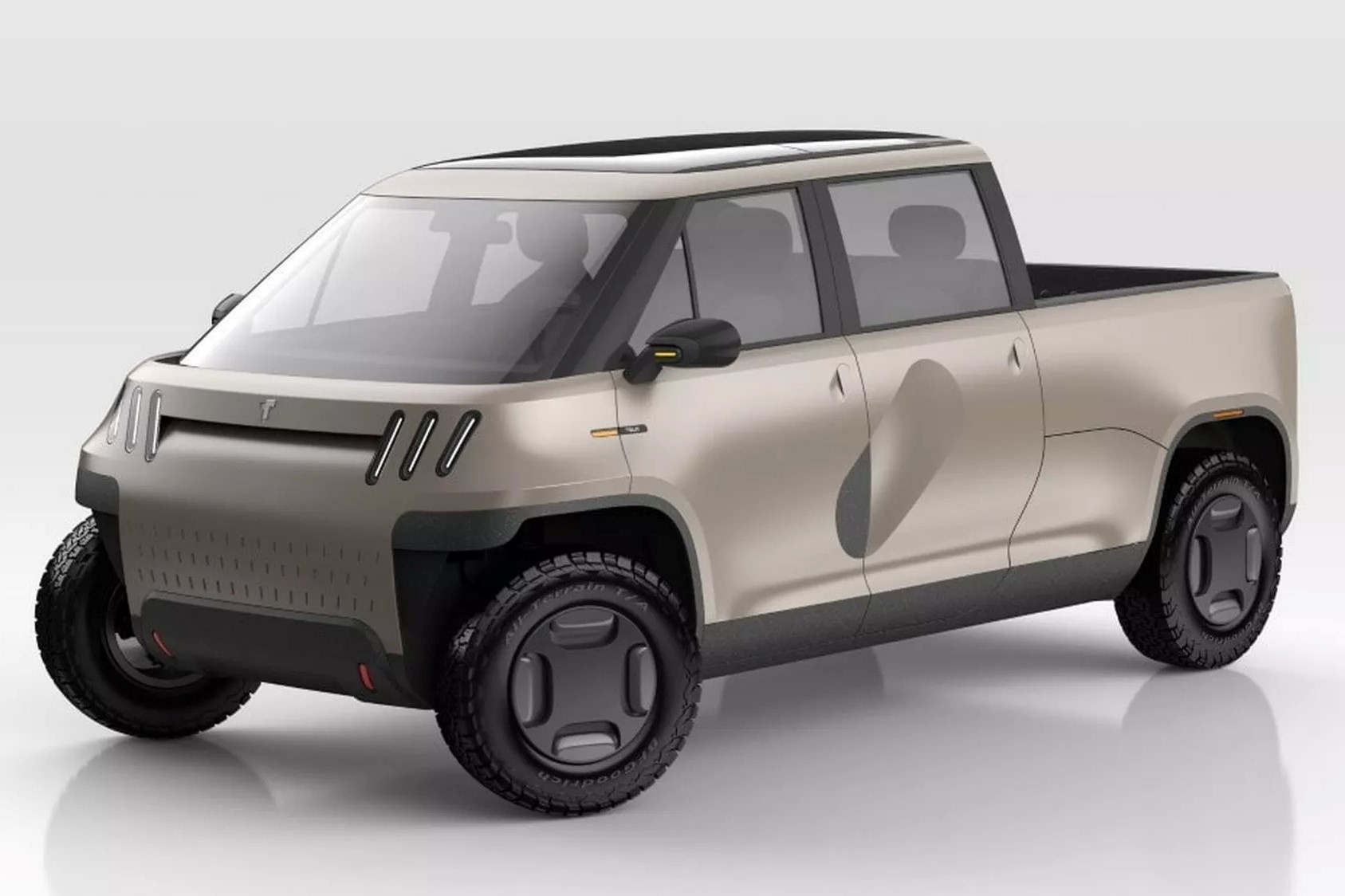 Mau xe ban tai thuan dien nho nhat the gioi, ngan hon Toyota Vios hinh anh