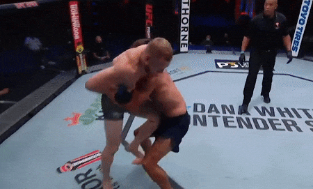 Vo si MMA gay tay khi bi quat nga hinh anh