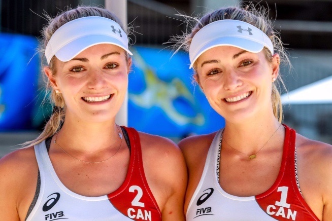 Nhan sac cua cac cap chi em sinh doi trong lang bong chuyen hinh anh