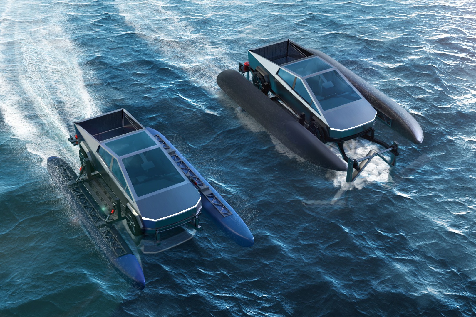 Tesla Cybertruck bien thanh du thuyen anh 1