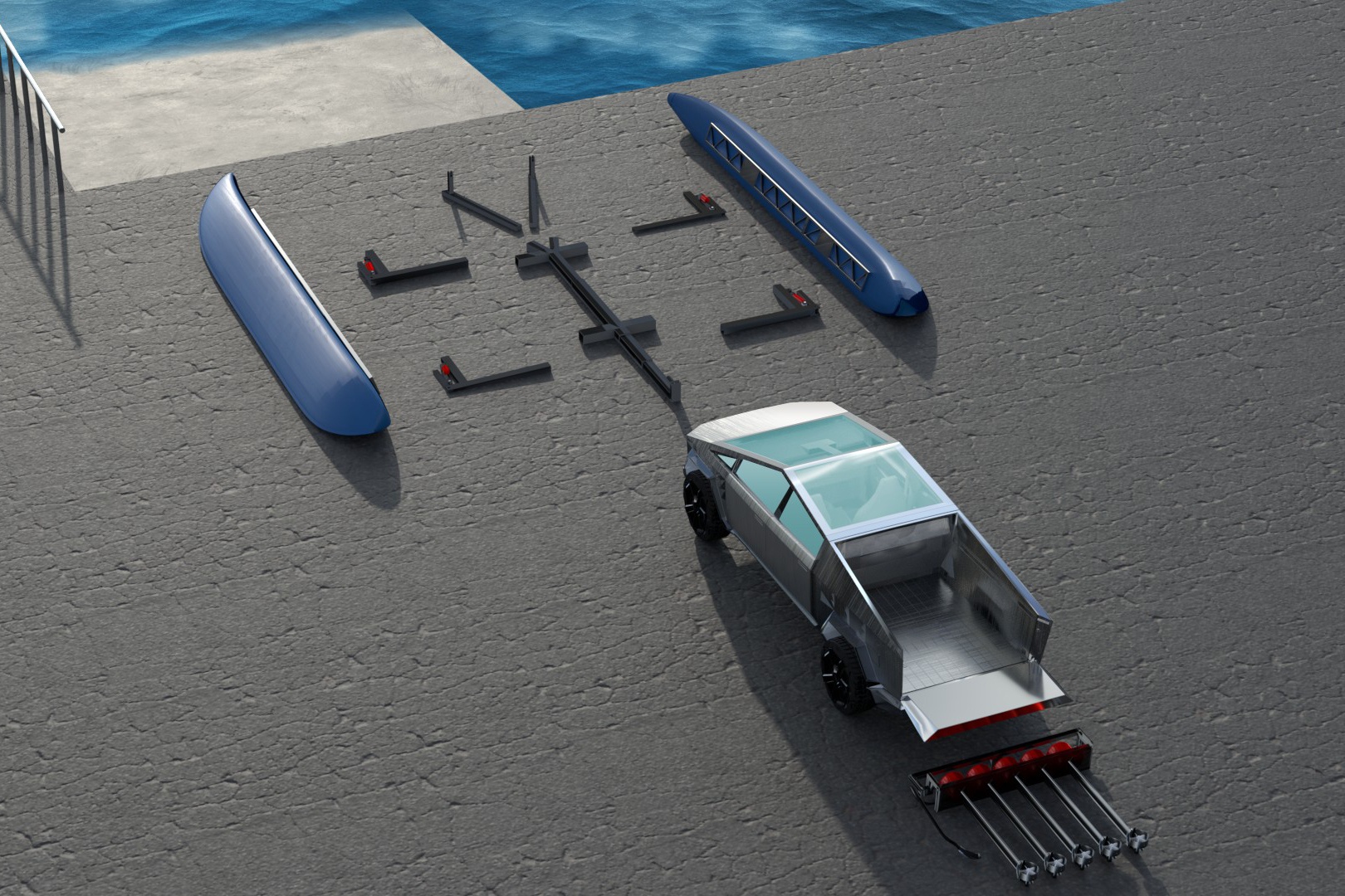 Tesla Cybertruck bien thanh du thuyen anh 6