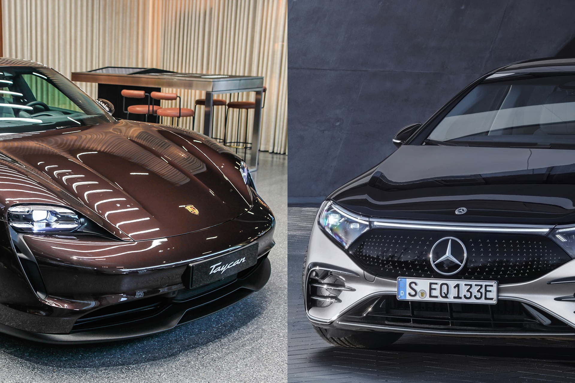 Xe dien hang sang, chon Porsche Taycan hay Mercedes-Benz EQS hinh anh