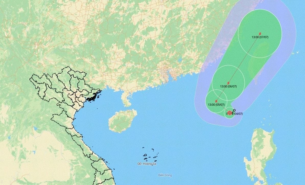 Thoi tiet ngay 5/7: Bien Dong kha nang don bao so 2 hinh anh